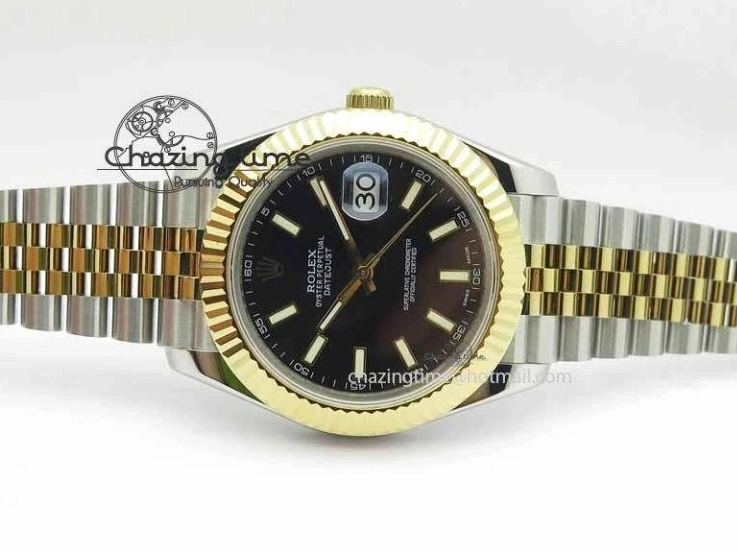 0416 DateJust II 41mm SS YG BP Maker Best Edition Black Dial On Jubilee Bracelet A Lightweight 3670